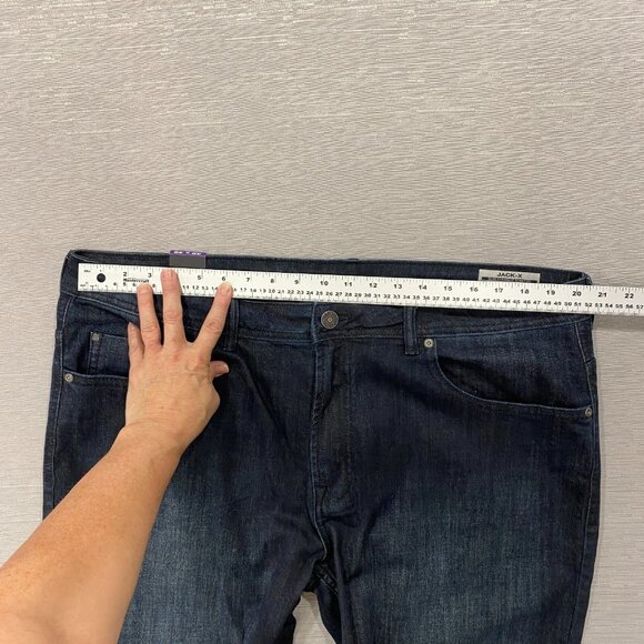 Buffalo David Bitton Jack-X Jeans Mens 40 x 30 Slim Fit Straight Dark Wash Denim - Picture 5 of 10